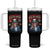 Funny 4th of July Democracy Is Dying Tumbler With Handle But Hey Nice Fireworks Satirical Uncle Sam TS02 One Size: 40 oz Black Print Your Wear