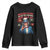 Funny 4th of July Democracy Is Dying Youth Sweatshirt But Hey Nice Fireworks Satirical Uncle Sam TS02 Black Print Your Wear