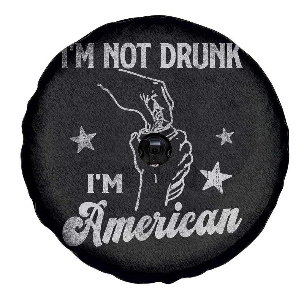 Funny 4th of July Drinking Spare Tire Cover Not Drunk I am American TS10 Print Your Wear
