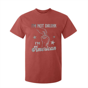 Funny 4th of July Drinking T Shirt For Kid Not Drunk I am American TS10 Red Print Your Wear