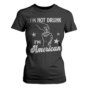 Funny 4th of July Drinking T Shirt For Women Not Drunk I am American TS10 Black Print Your Wear