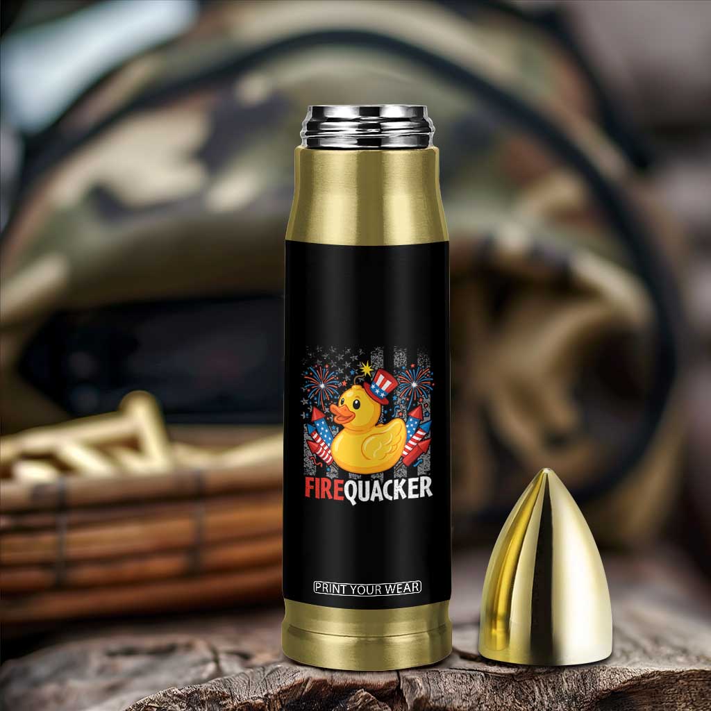 Funny 4th of July Duck Firequacker Bullet Tumbler Patriotic Vintage American Flag TS11 Print Your Wear