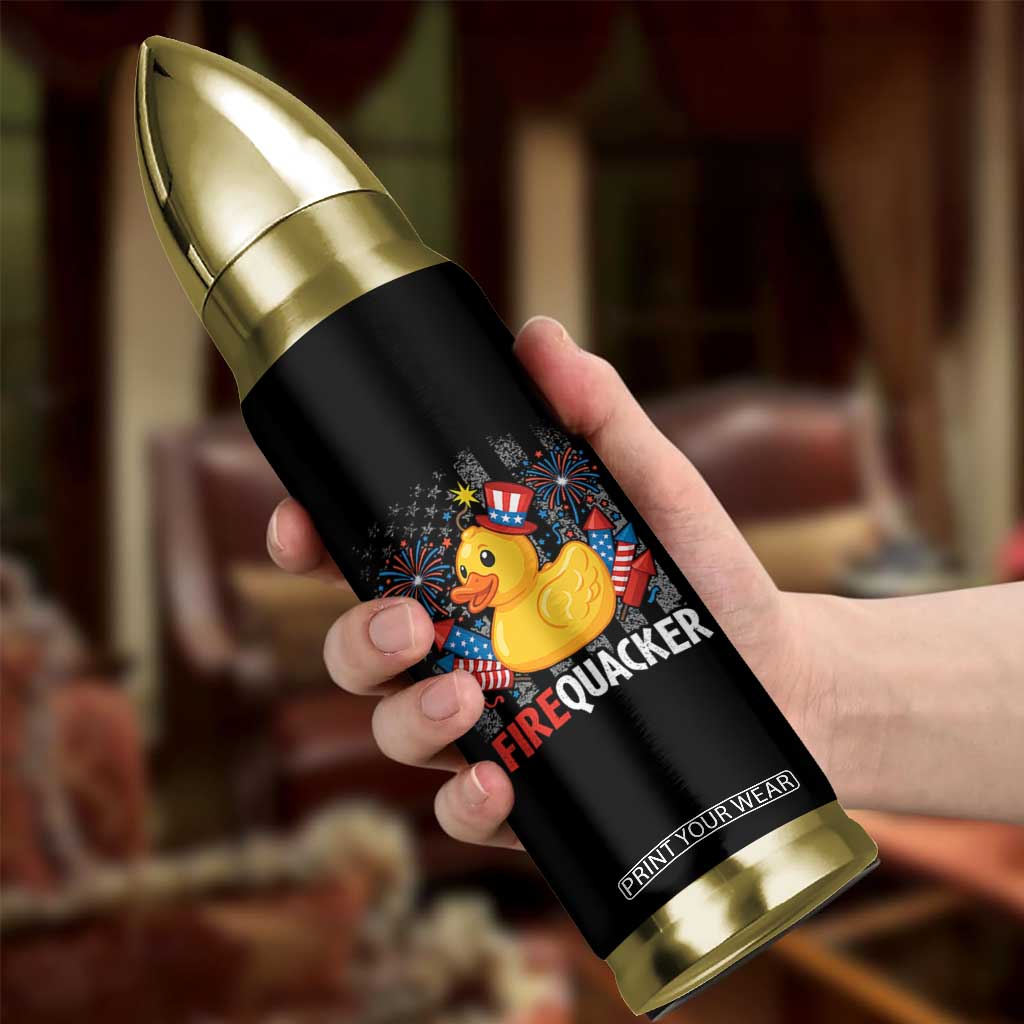 Funny 4th of July Duck Firequacker Bullet Tumbler Patriotic Vintage American Flag TS11 Print Your Wear