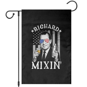 Funny 4th of July Garden Flag Richard Mixin Patriotic Nixon Bartender American Flag TS10 Black Print Your Wear