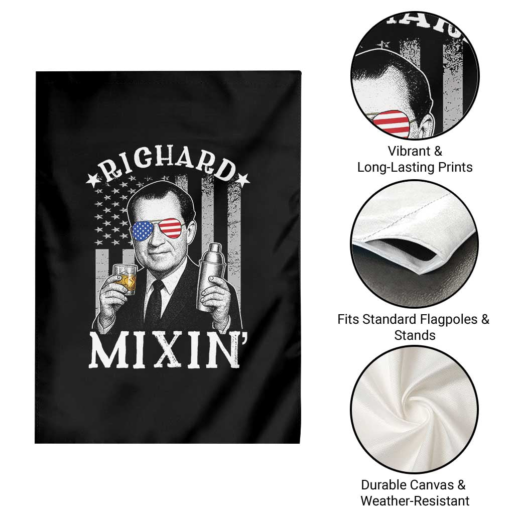 Funny 4th of July Garden Flag Richard Mixin Patriotic Nixon Bartender American Flag TS10 Print Your Wear