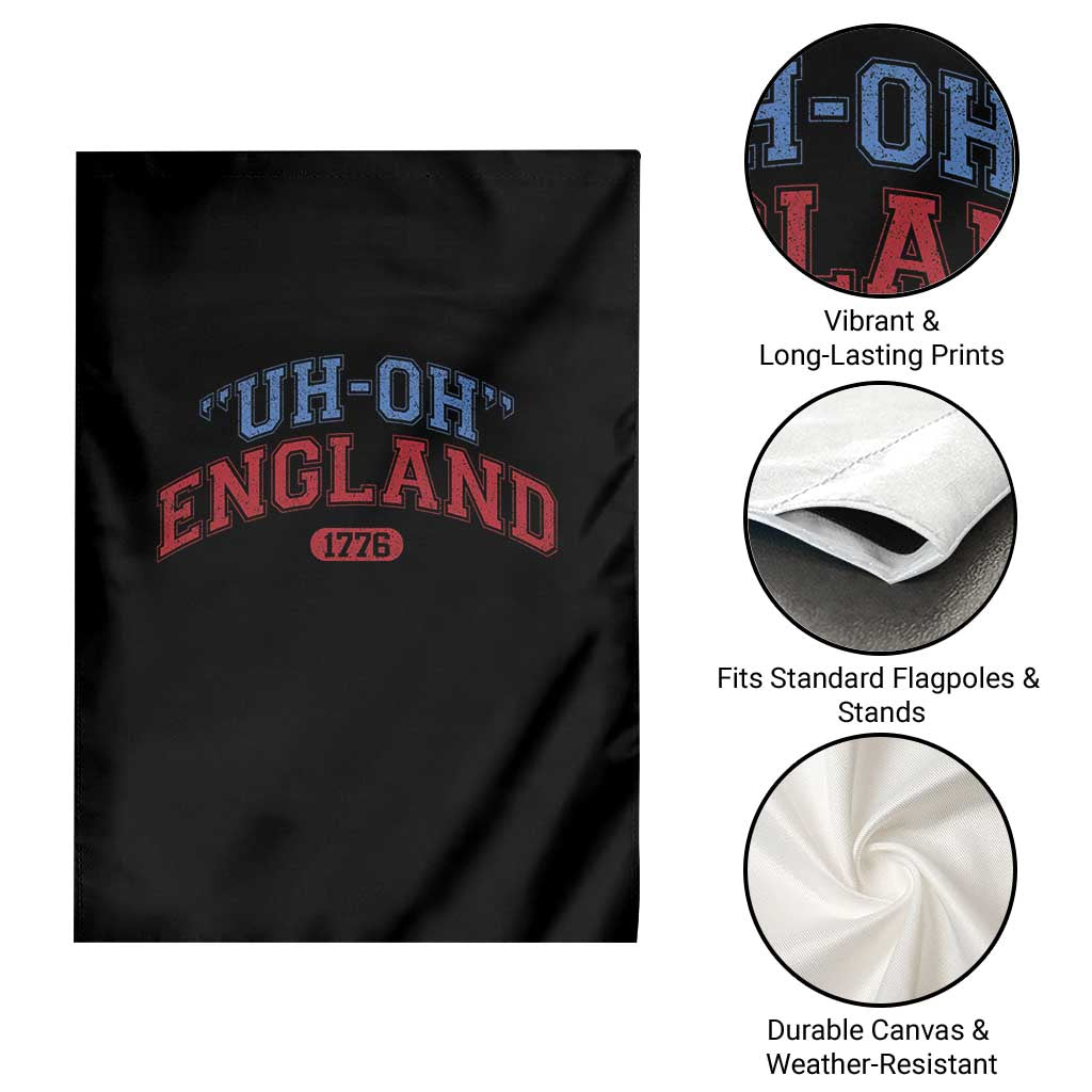 Funny 4th of July Garden Flag Uh Oh England 1776 TS10 Print Your Wear