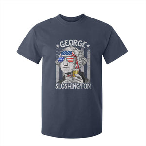 Funny 4th of July George Sloshington Washington T Shirt For Kid Retro America Flag TS10 Navy Print Your Wear