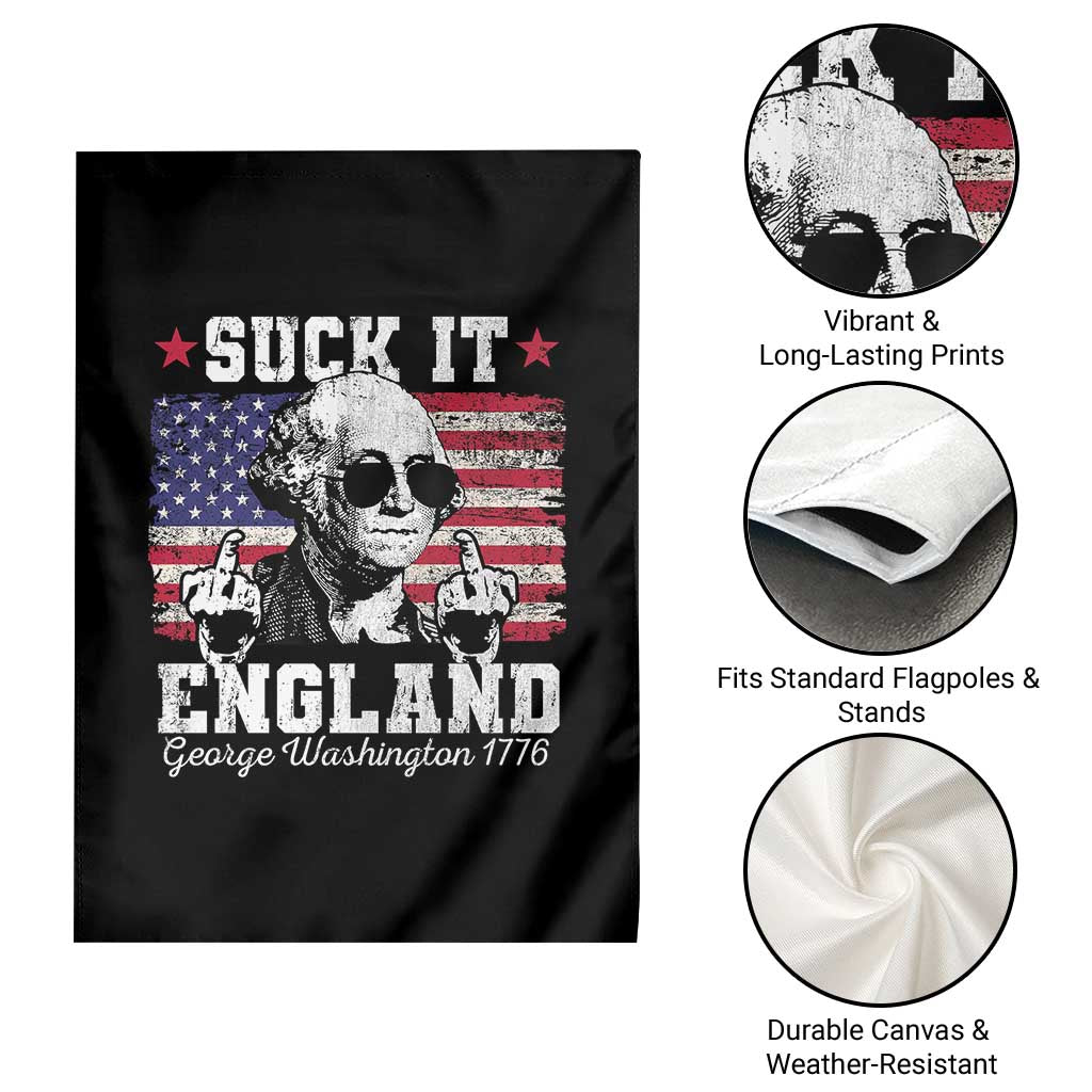 Funny 4th of July George Washington Garden Flag Suck It England 1776 TS10 Print Your Wear