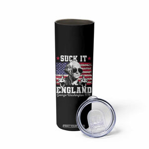Funny 4th of July George Washington Skinny Tumbler Suck It England 1776 TS10 Print Your Wear