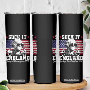 Funny 4th of July George Washington Skinny Tumbler Suck It England 1776 TS10 Print Your Wear