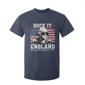 Funny 4th of July George Washington T Shirt For Kid Suck It England 1776 TS10 Navy Print Your Wear