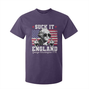 Funny 4th of July George Washington T Shirt For Kid Suck It England 1776 TS10 Purple Print Your Wear