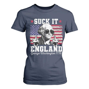 Funny 4th of July George Washington T Shirt For Women Suck It England 1776 TS10 Navy Print Your Wear