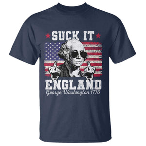 Funny 4th of July George Washington T Shirt Suck It England 1776 TS10 Navy Print Your Wear
