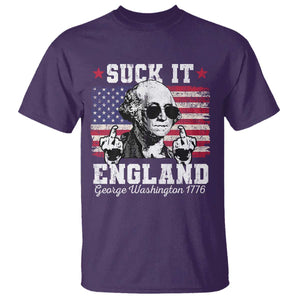 Funny 4th of July George Washington T Shirt Suck It England 1776 TS10 Purple Print Your Wear