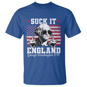 Funny 4th of July George Washington T Shirt Suck It England 1776 TS10 Royal Blue Print Your Wear
