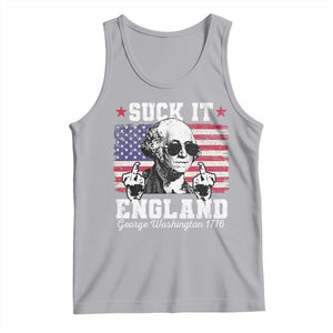Funny 4th of July George Washington Tank Top Suck It England 1776 TS10 Athletic Heather Print Your Wear