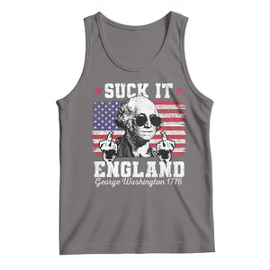 Funny 4th of July George Washington Tank Top Suck It England 1776 TS10 Deep Heather Print Your Wear