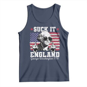 Funny 4th of July George Washington Tank Top Suck It England 1776 TS10 Navy Print Your Wear