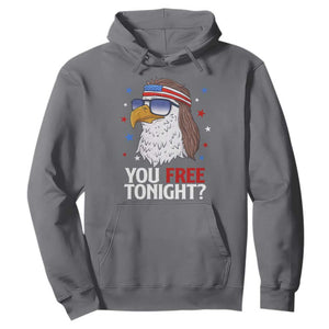 Funny 4th of July Hoodie Patriotic Bald Eagle You Free Tonight TS10 Charcoal Print Your Wear