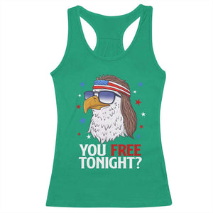 Funny 4th of July Racerback Tank Top Patriotic Bald Eagle You Free Tonight TS10 Irish Green Print Your Wear