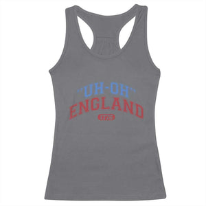 Funny 4th of July Racerback Tank Top Uh Oh England 1776 TS10 Charcoal Print Your Wear