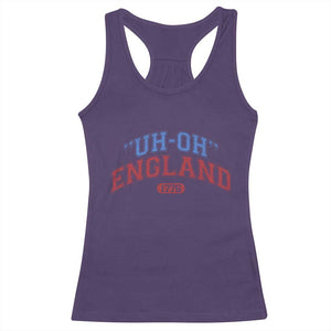 Funny 4th of July Racerback Tank Top Uh Oh England 1776 TS10 Purple Print Your Wear