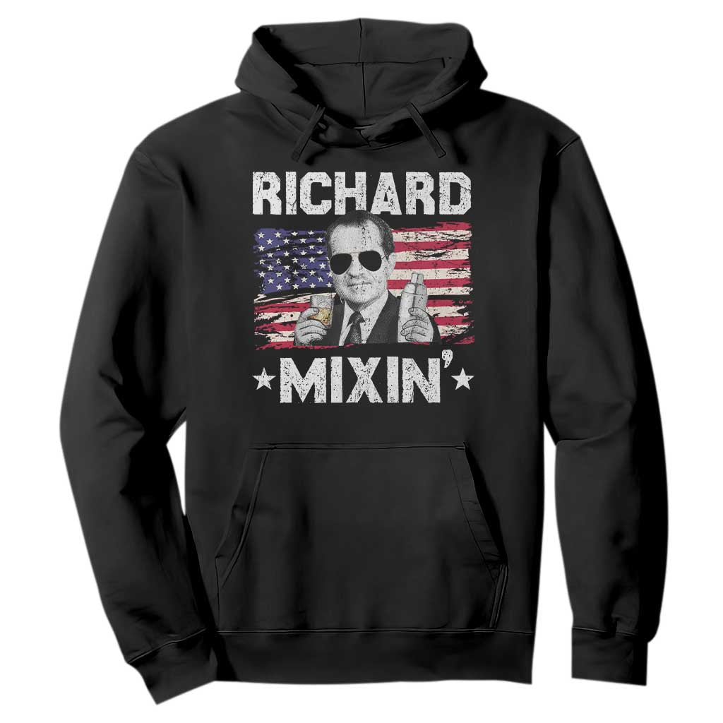 Funny 4th of July Richard Nixon Mixin Hoodie Patriotic Bartender American Flag TS10 Black Print Your Wear