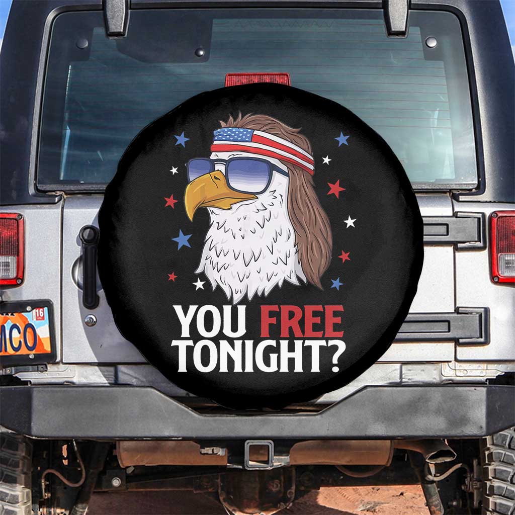 Funny 4th of July Spare Tire Cover Patriotic Bald Eagle You Free Tonight TS10 No hole Black Print Your Wear