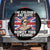 Funny 4th of July Spare Tire Cover The Colonies Are Quite Rowdy This Evening British Queen TS10 No hole Black Print Your Wear