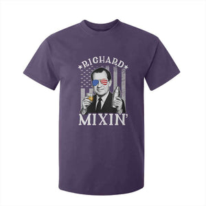 Funny 4th of July T Shirt For Kid Richard Mixin Patriotic Nixon Bartender American Flag TS10 Purple Print Your Wear