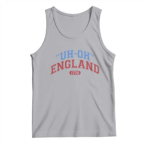 Funny 4th of July Tank Top Uh Oh England 1776 TS10 Athletic Heather Print Your Wear