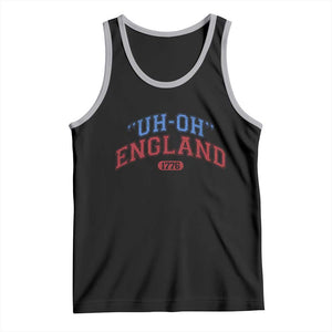 Funny 4th of July Tank Top Uh Oh England 1776 TS10 Black Athletic Heather Print Your Wear
