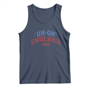 Funny 4th of July Tank Top Uh Oh England 1776 TS10 Navy Print Your Wear