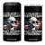 Funny 4th of July The Metric System Can't Measure Freedom 4 in 1 Can Cooler Tumbler George Washington American Flag TS10 One Size: 16 oz Black Print Your Wear