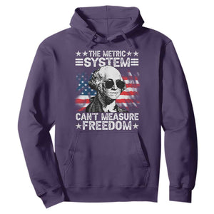 Funny 4th of July The Metric System Can't Measure Freedom Hoodie George Washington American Flag TS10 Purple Print Your Wear