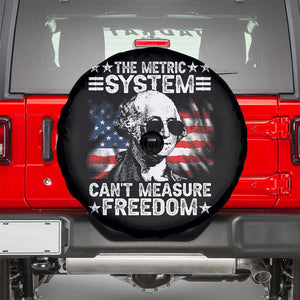 Funny 4th of July The Metric System Can't Measure Freedom Spare Tire Cover George Washington American Flag TS10 Black Print Your Wear