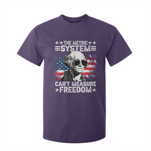 Funny 4th of July The Metric System Can't Measure Freedom T Shirt For Kid George Washington American Flag TS10 Purple Print Your Wear