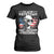 Funny 4th of July The Metric System Can't Measure Freedom T Shirt For Women George Washington American Flag TS10 Black Print Your Wear