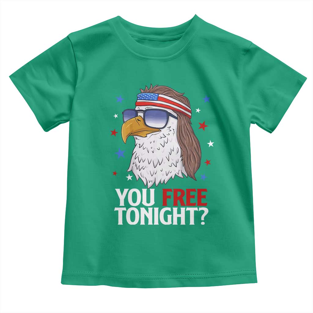 Funny 4th of July Toddler T Shirt Patriotic Bald Eagle You Free Tonight TS10 Irish Green Print Your Wear