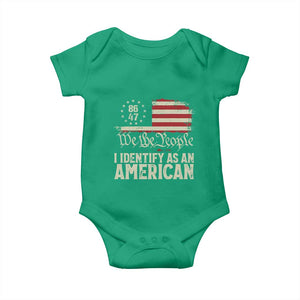 Funny 8647 I Identify As An American Baby Onesie American Flag TS11 Irish Green Print Your Wear