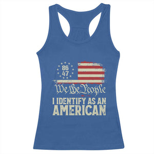 Funny 8647 I Identify As An American Racerback Tank Top American Flag TS11 Royal Blue Print Your Wear