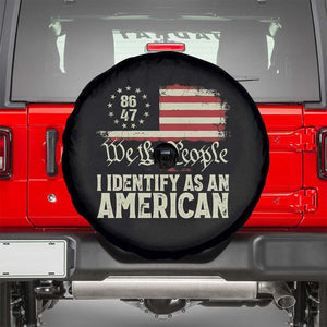 Funny 8647 I Identify As An American Spare Tire Cover American Flag TS11 Black Print Your Wear
