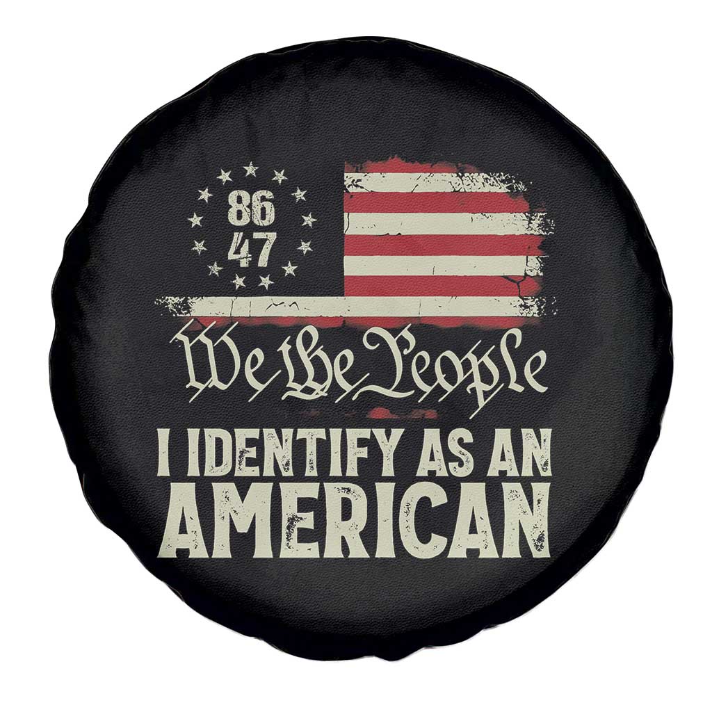 Funny 8647 I Identify As An American Spare Tire Cover American Flag TS11 Print Your Wear