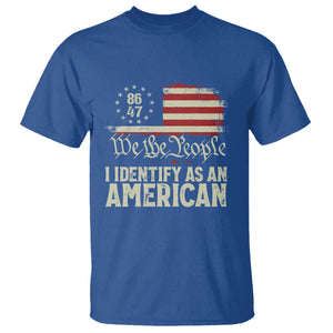 Funny 8647 I Identify As An American T Shirt American Flag TS11 Royal Blue Print Your Wear
