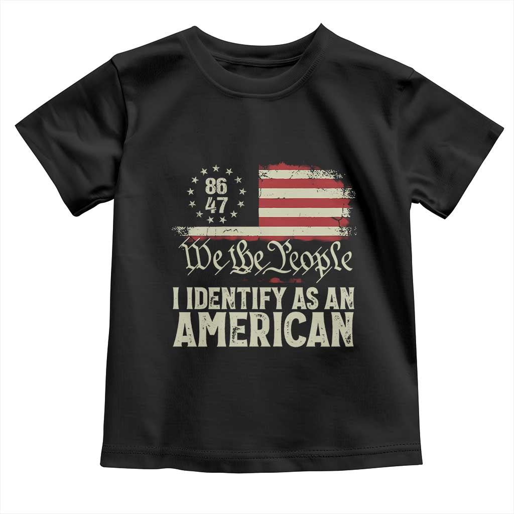 Funny 8647 I Identify As An American Toddler T Shirt American Flag TS11 Black Print Your Wear