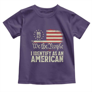 Funny 8647 I Identify As An American Toddler T Shirt American Flag TS11 Purple Print Your Wear