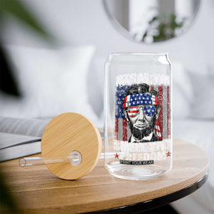 Funny Abe Lincoln 4th Of July Glass Can My Farts Smell Like Freedom American Flag TS10 Print Your Wear