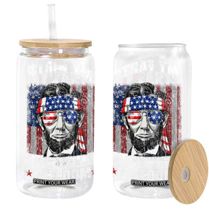 Funny Abe Lincoln 4th Of July Glass Can My Farts Smell Like Freedom American Flag TS10 Black Print Your Wear
