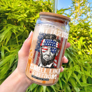 Funny Abe Lincoln 4th Of July Glass Can My Farts Smell Like Freedom American Flag TS10 Print Your Wear